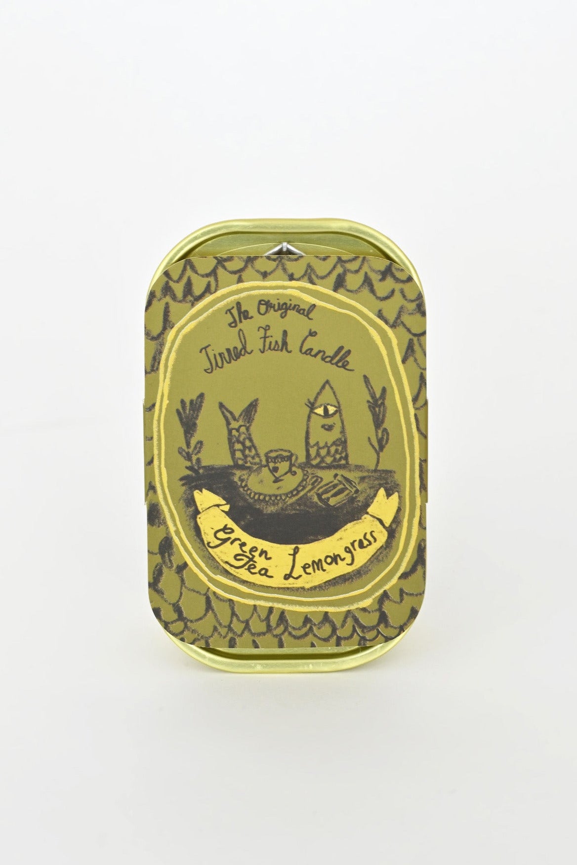 Green Tea Lemongrass Candle by Tinned Candle at Abacus Row