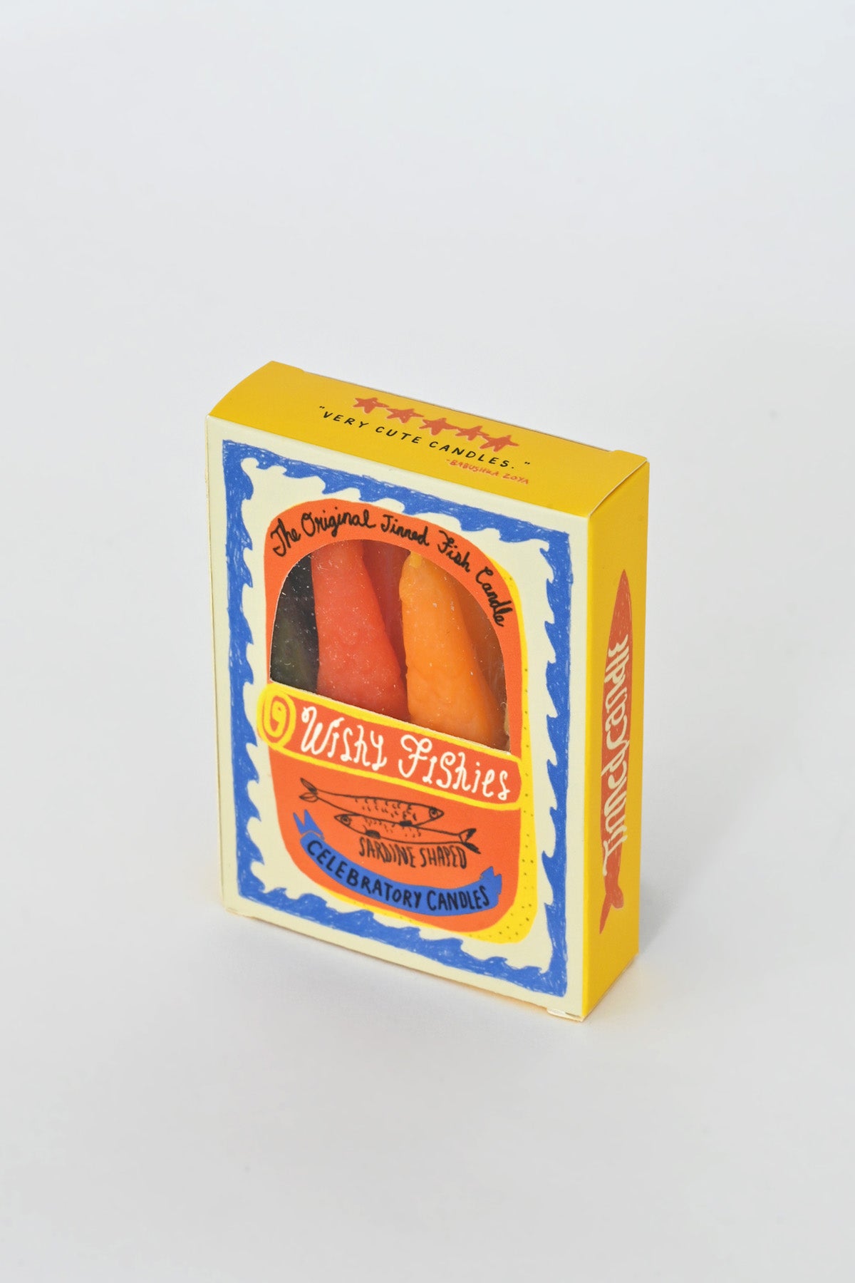 Packaged Wishy Fishies Candles by Tinned Candle at Abacus Row