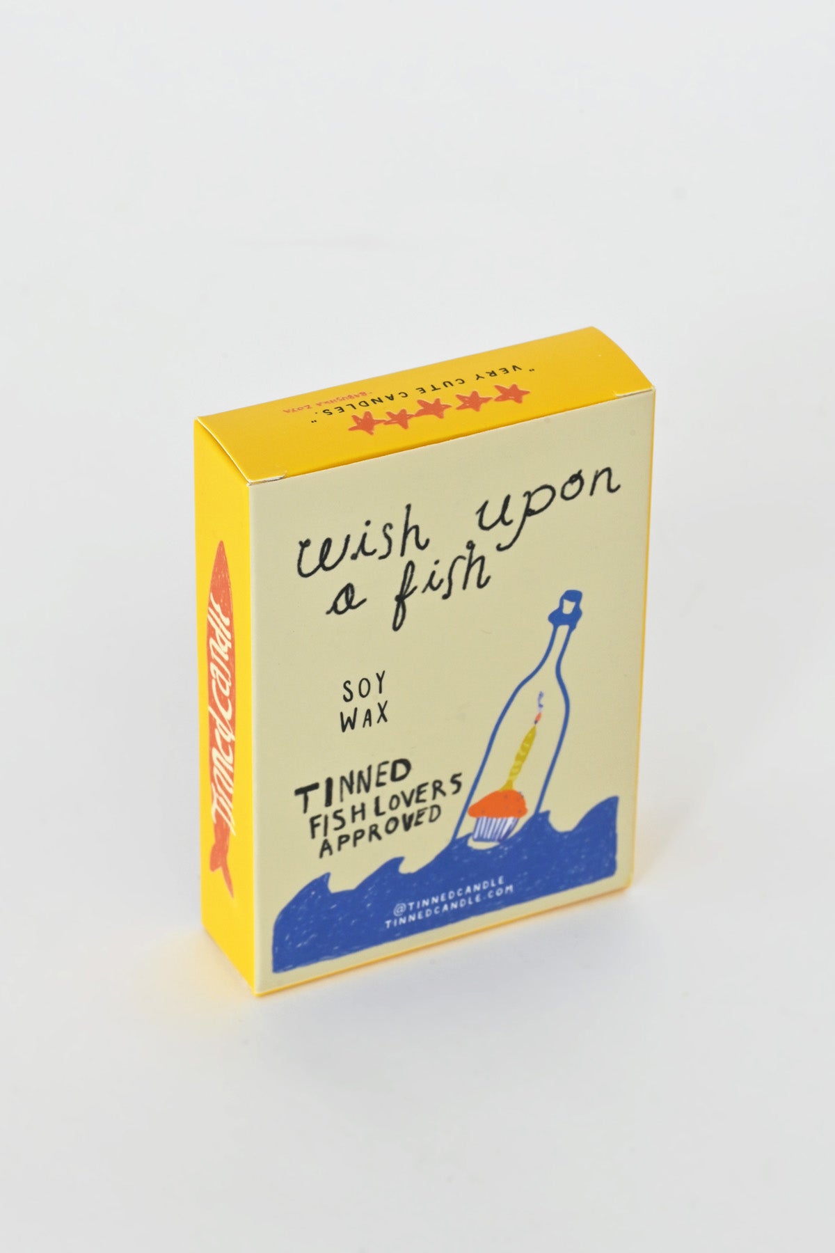 Back of Wishy Fishies Candles Box by Tinned Candle at Abacus Row