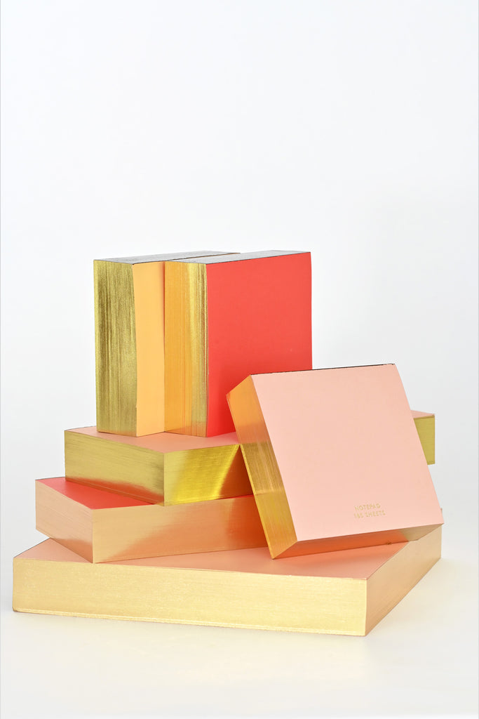 Colorpad, Blush with gold edging - Small Square
