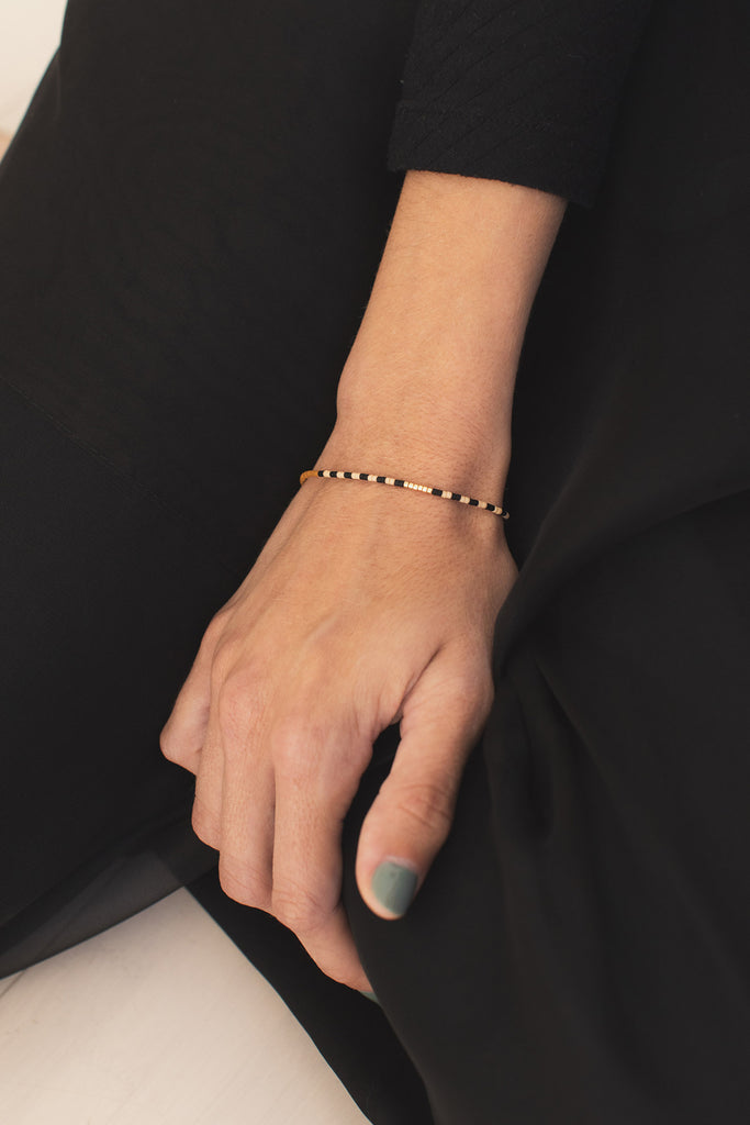 Altyn Bracelet, Pink Clay - Abacus Row Handmade Jewelry