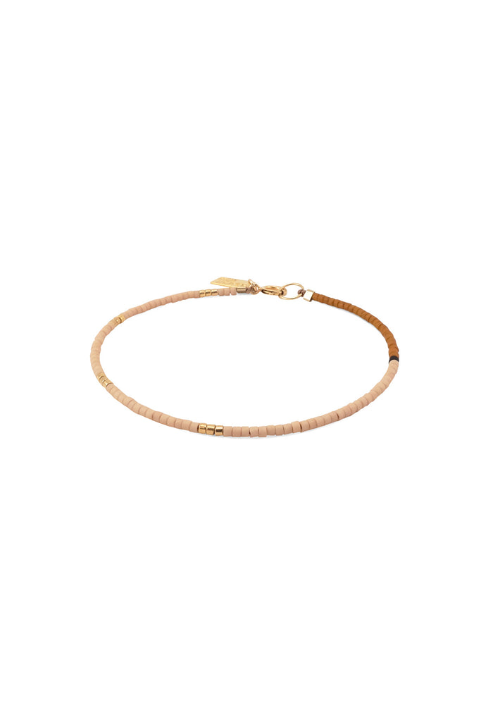 Denali Bracelet, Pink Clay - Abacus Row Handmade Jewelry