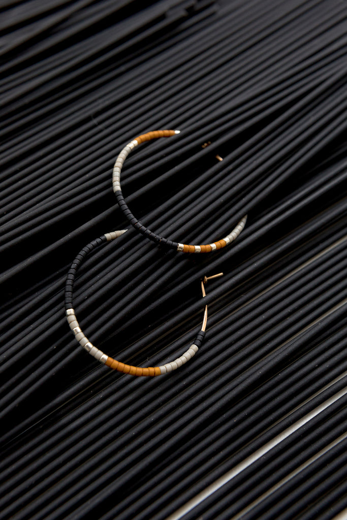 Delfi Earrings, Cloudscape - small - Abacus Row Handmade Jewelry