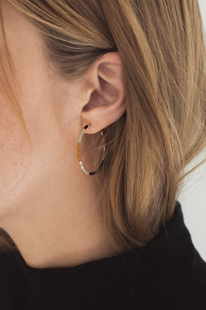 Delfi Earrings, Cloudscape - small - Abacus Row Handmade Jewelry