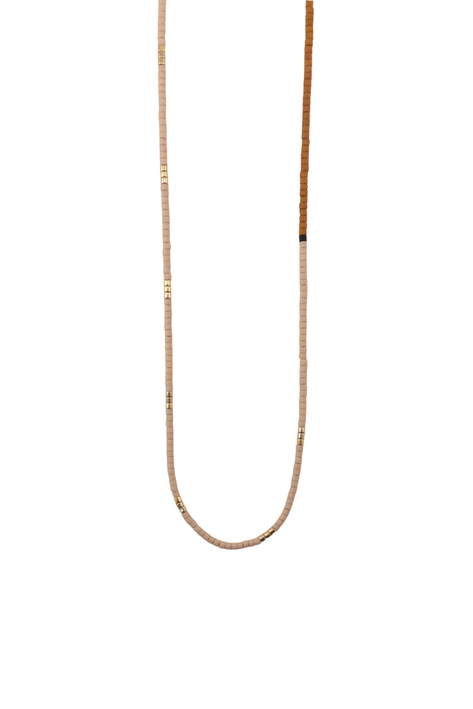 Kern Necklace, Pink Clay - Abacus Row Handmade Jewelry