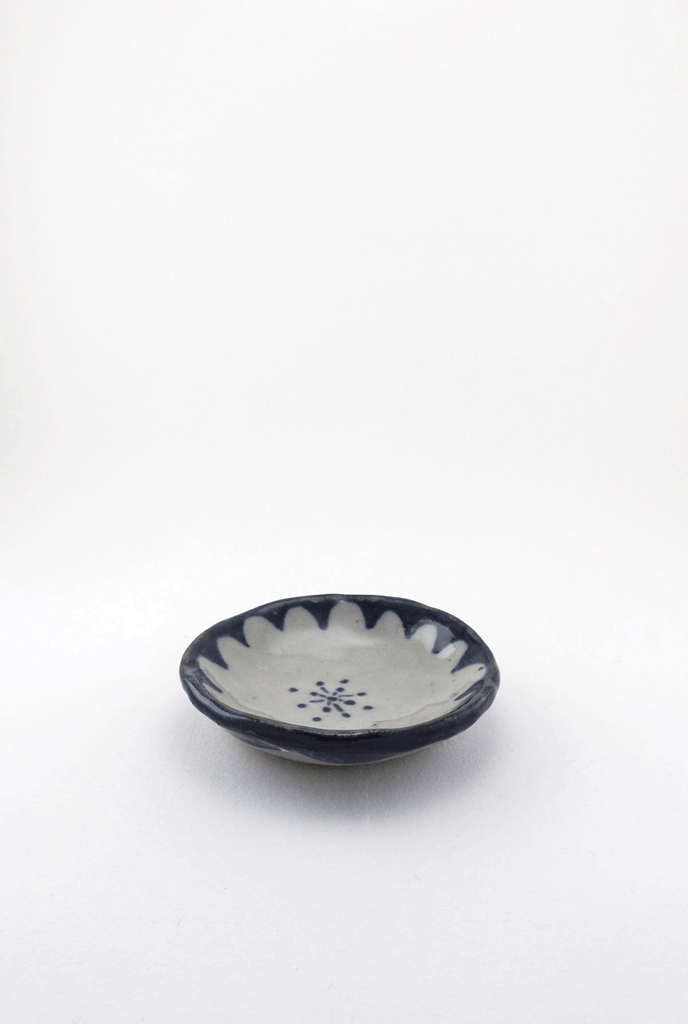 Small Painted Floral Dish by Ariel Clute gif