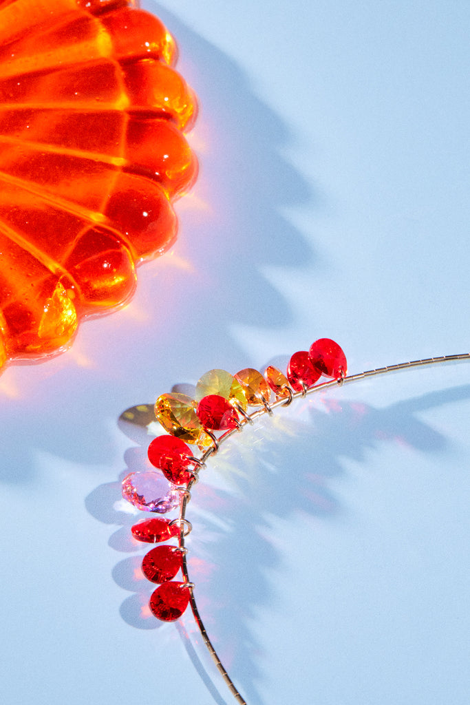 Fireworks Blossoming Necklace by Abacus Row Handmade Jewelry