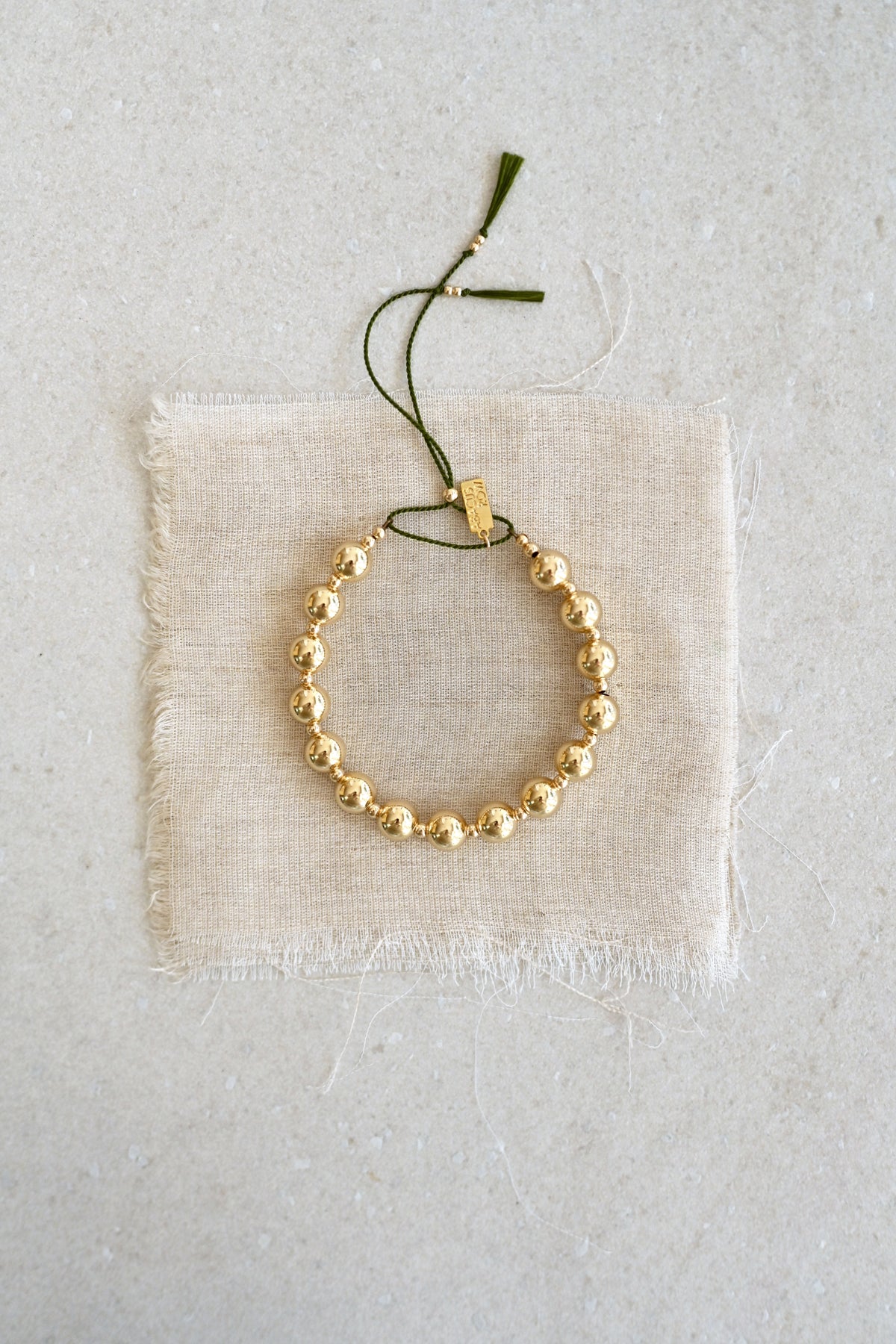 Moon Sun Bracelet with Moss Tassels at Abacus Row Handmade Jewelry