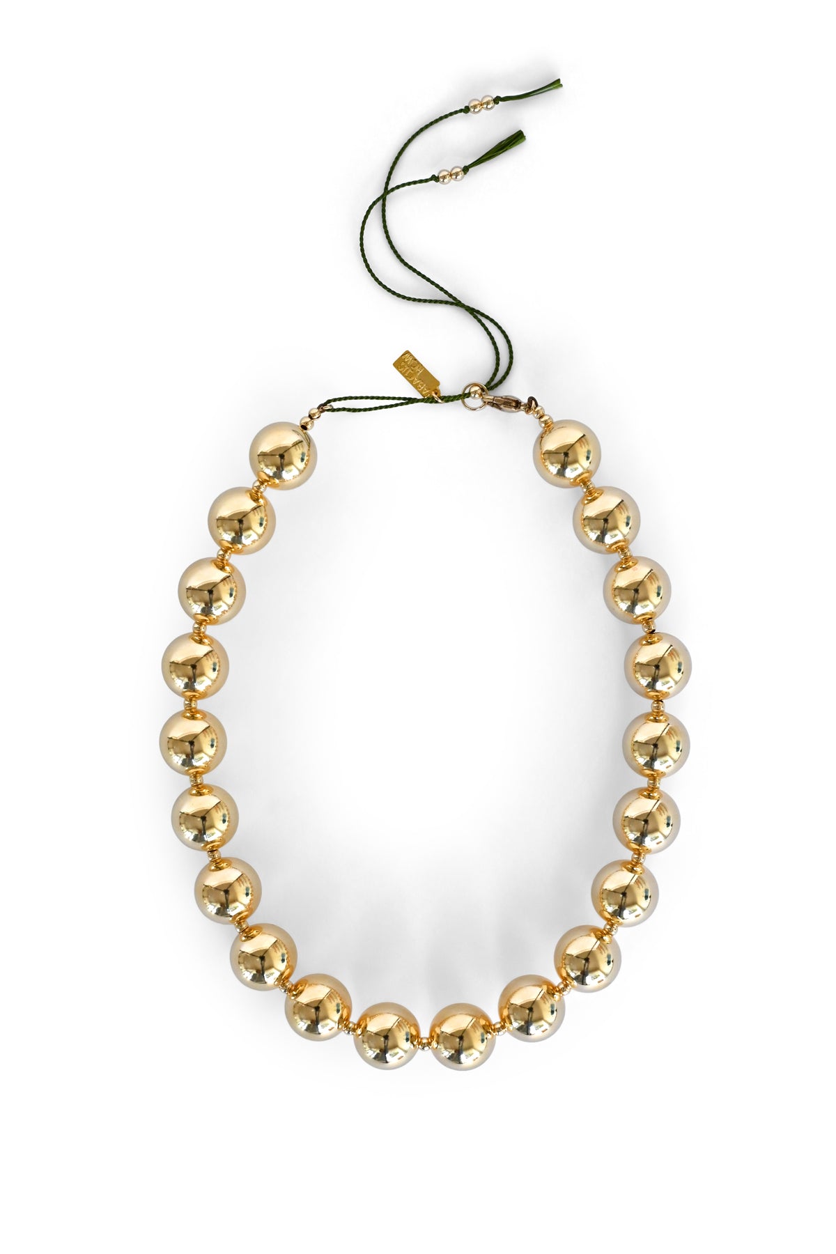 Adjustable Yuan Yuan Necklace with Moss Tassels at Abacus Row Jewelry