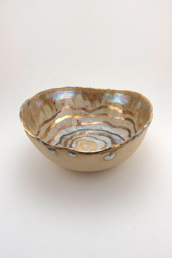 Minh SInger Iceland Abalone Small Bowl Gold Luster