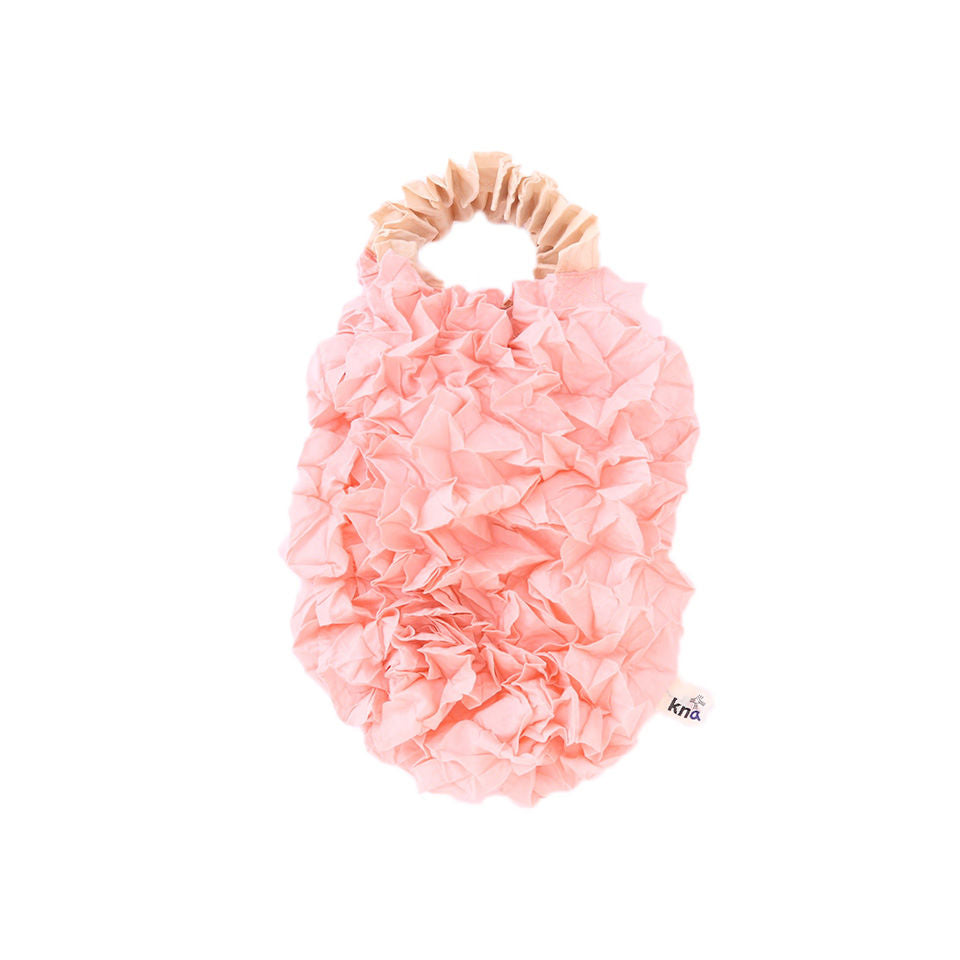 KNA PLUS Crumpled Kusha Pleco Tote Bag Pink