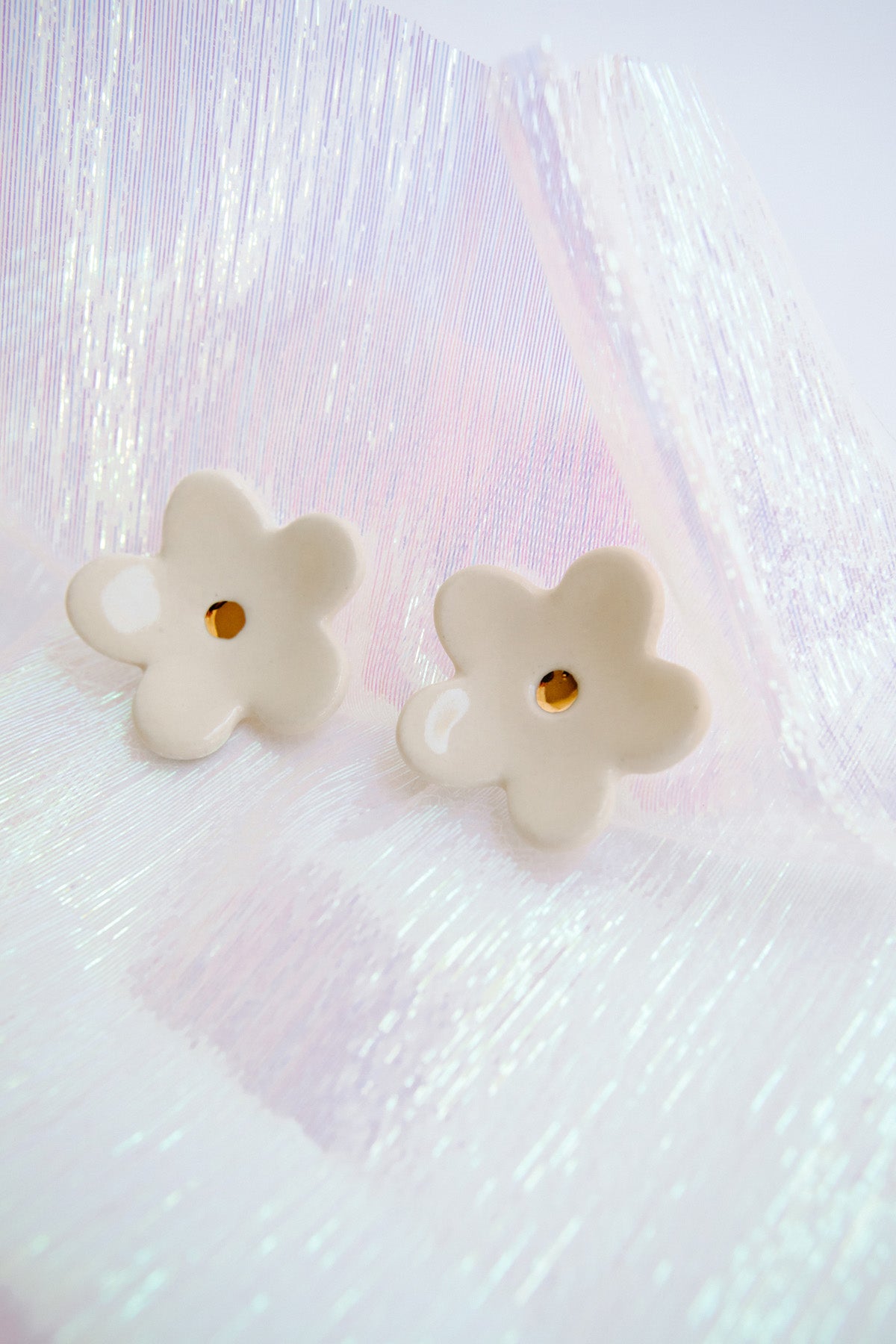 Creme Flower Earrings by TPOH The Pursuits Of Happiness
