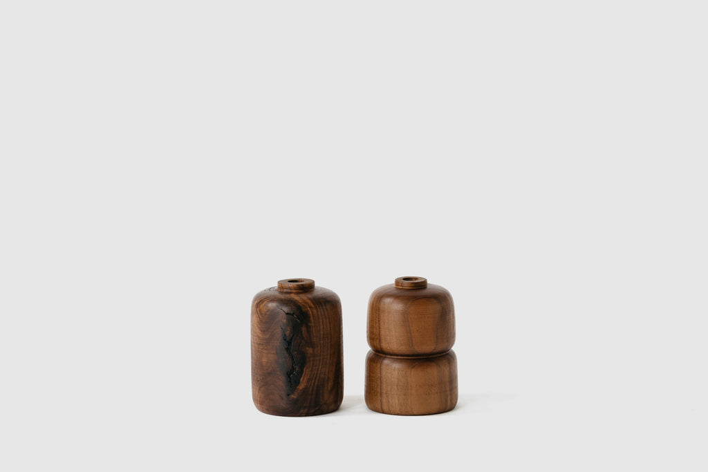 Walnut Bud Vases by Melanie Abrantes