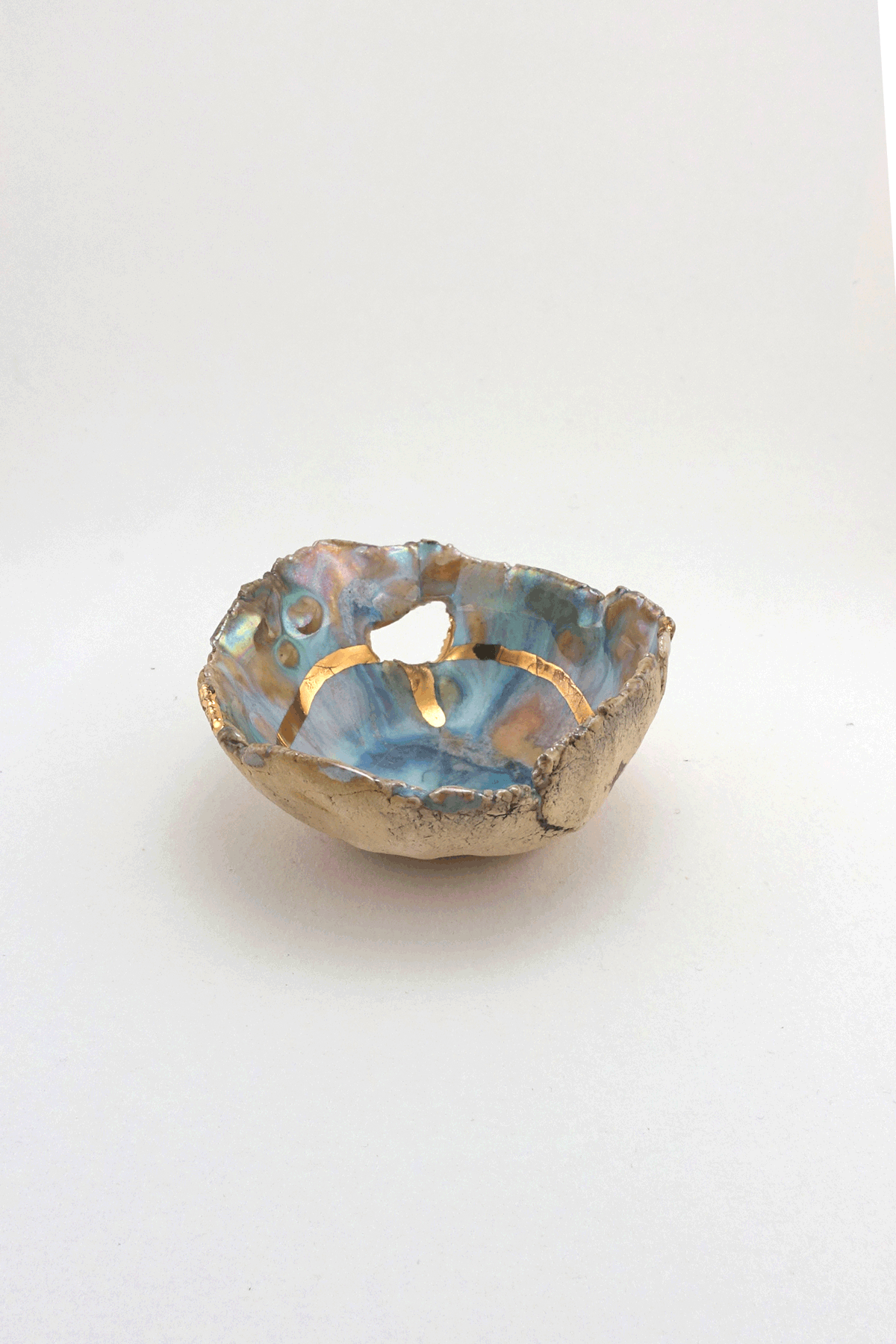 Iceland Prism Dish with Gold and Luster - Mini