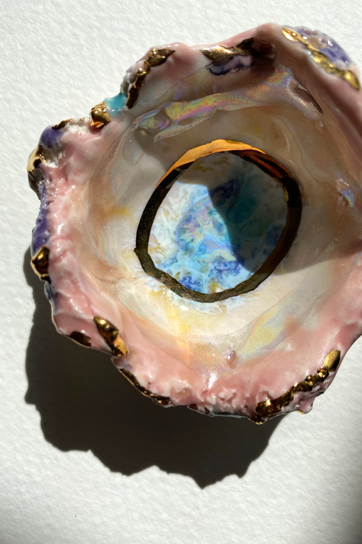 Minh Singer Prism Shell with Gold and Luster Mini Close Up