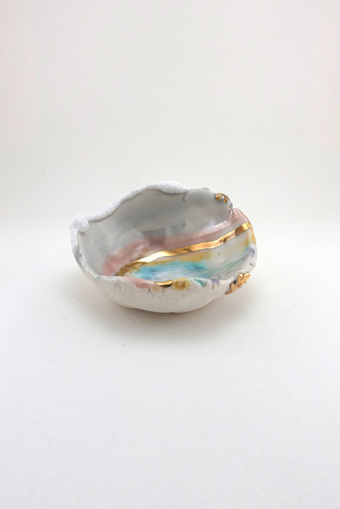 Minh Singer Prism Dish with Gold and Luster Mini