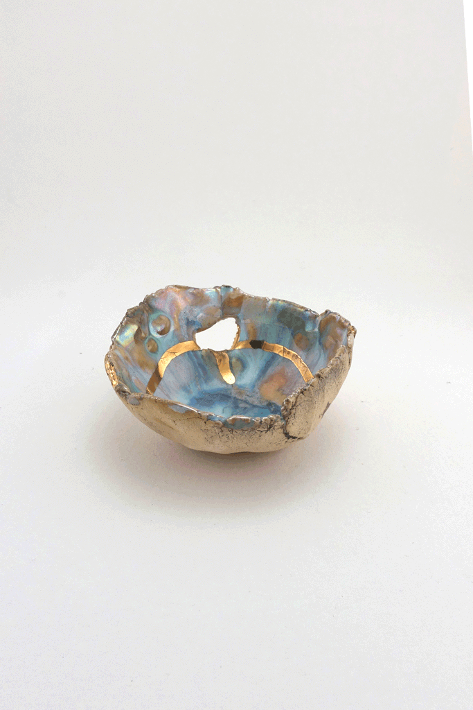 Iceland Prism Dish with Gold and Luster - Mini