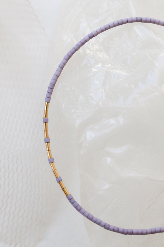 Aitne Bracelet, wisteria detail - Abacus Row Handmade Jewelry