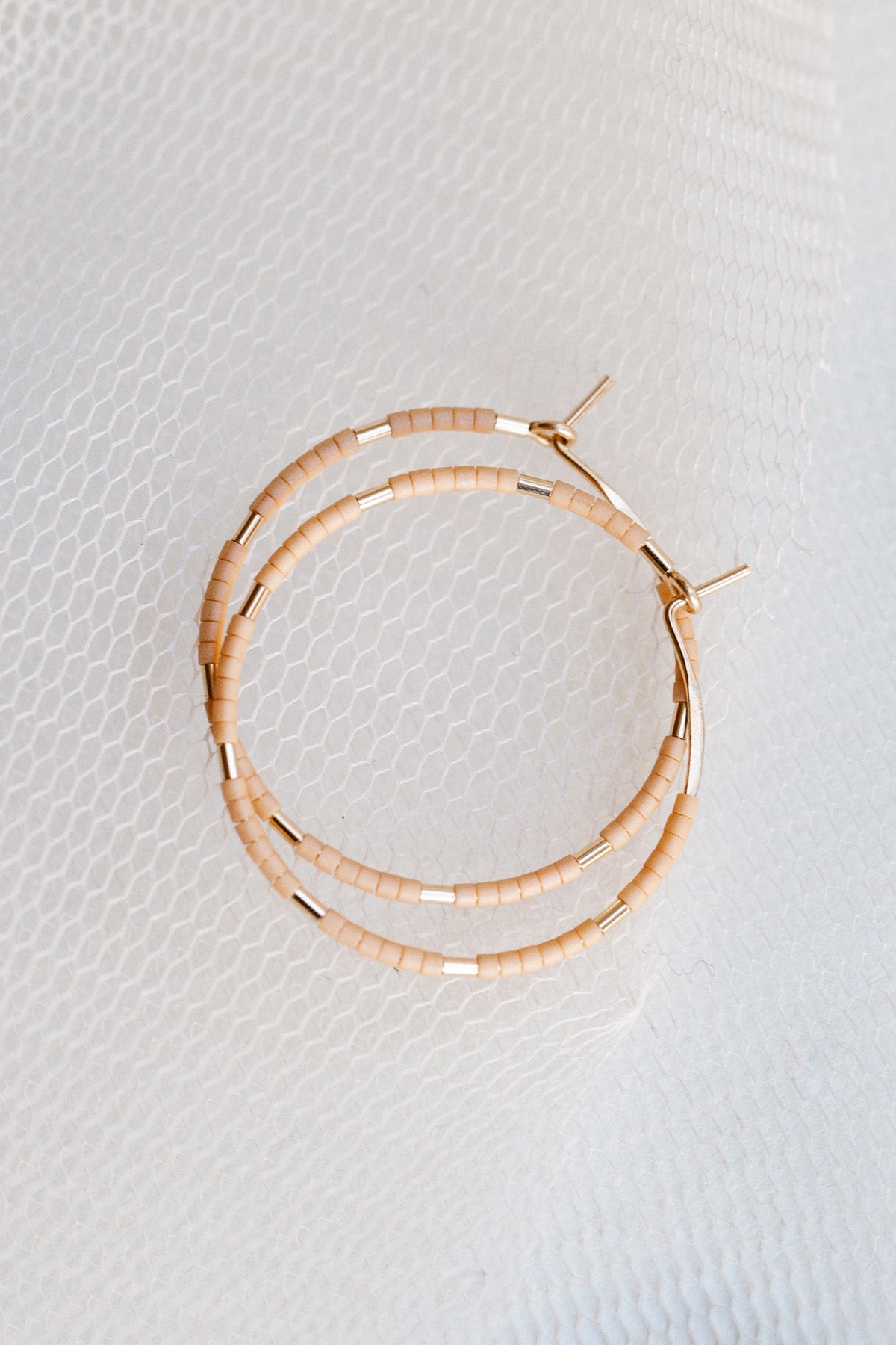 Callisto Hoops Peach - Abacus Row Handmade Jewelry