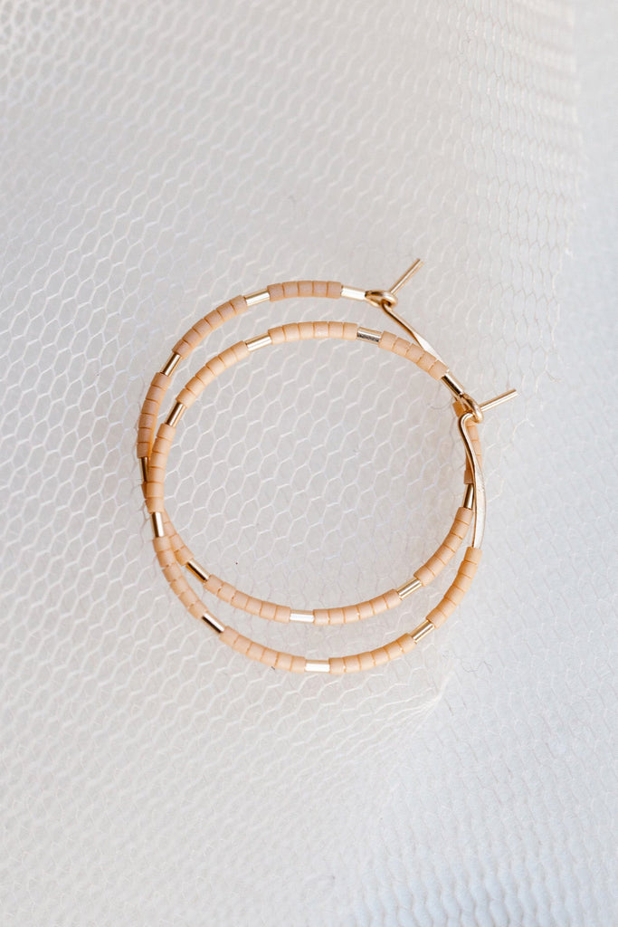 Callisto Hoops Peach - Abacus Row Handmade Jewelry