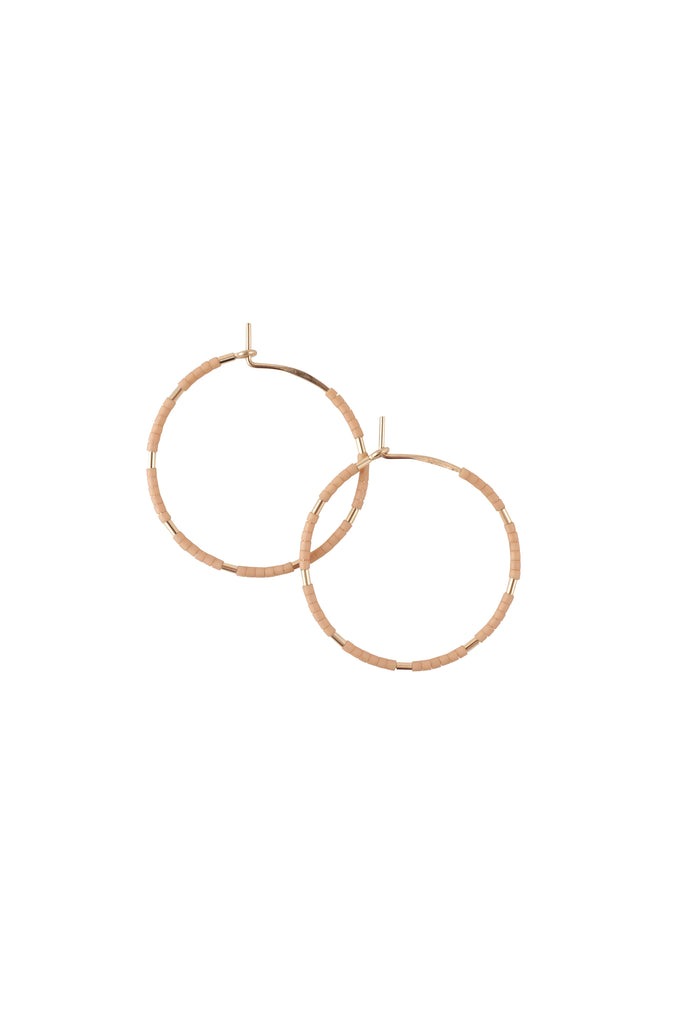 Callisto Hoops, Peach - Abacus Row Handmade Jewelry