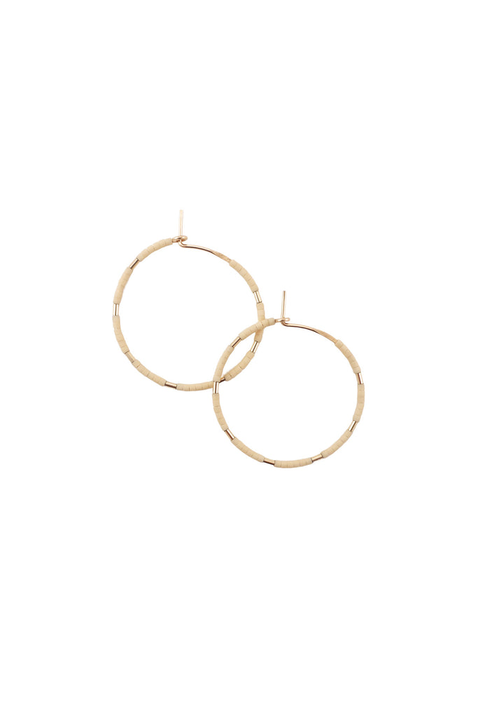 Callisto Hoops in Oyster by Abacus Row Handmade Jewelry