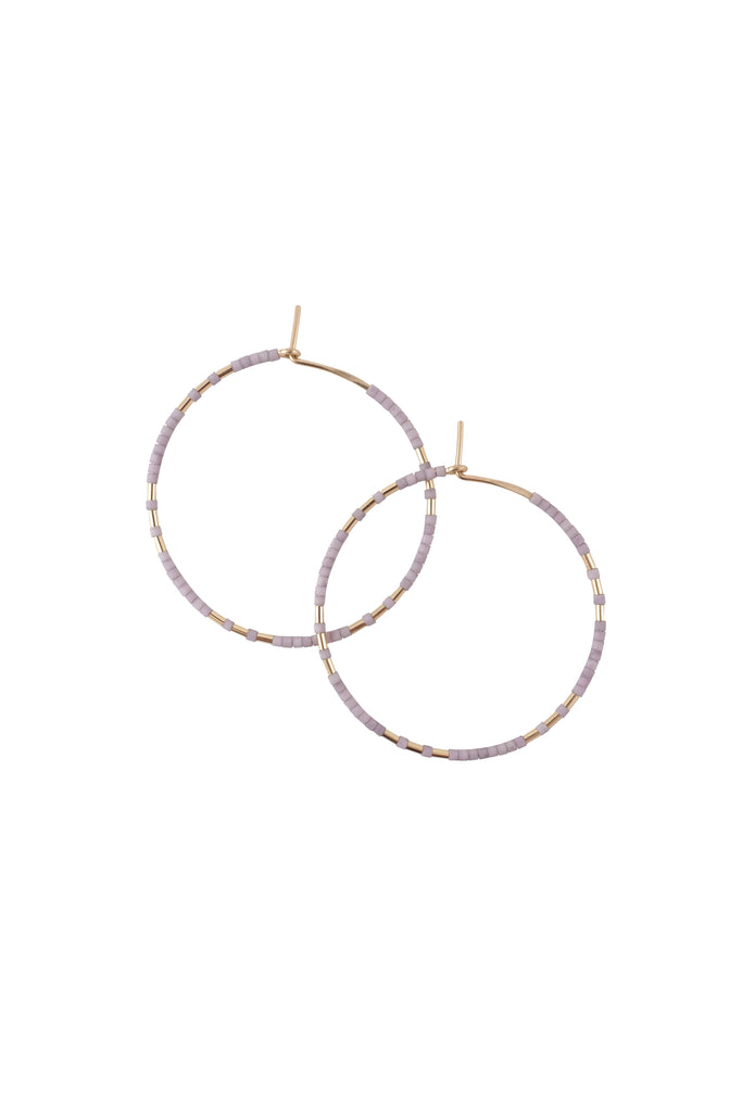 Chaldene Hoops, Wisteria - Abacus Row Handmade Jewelry