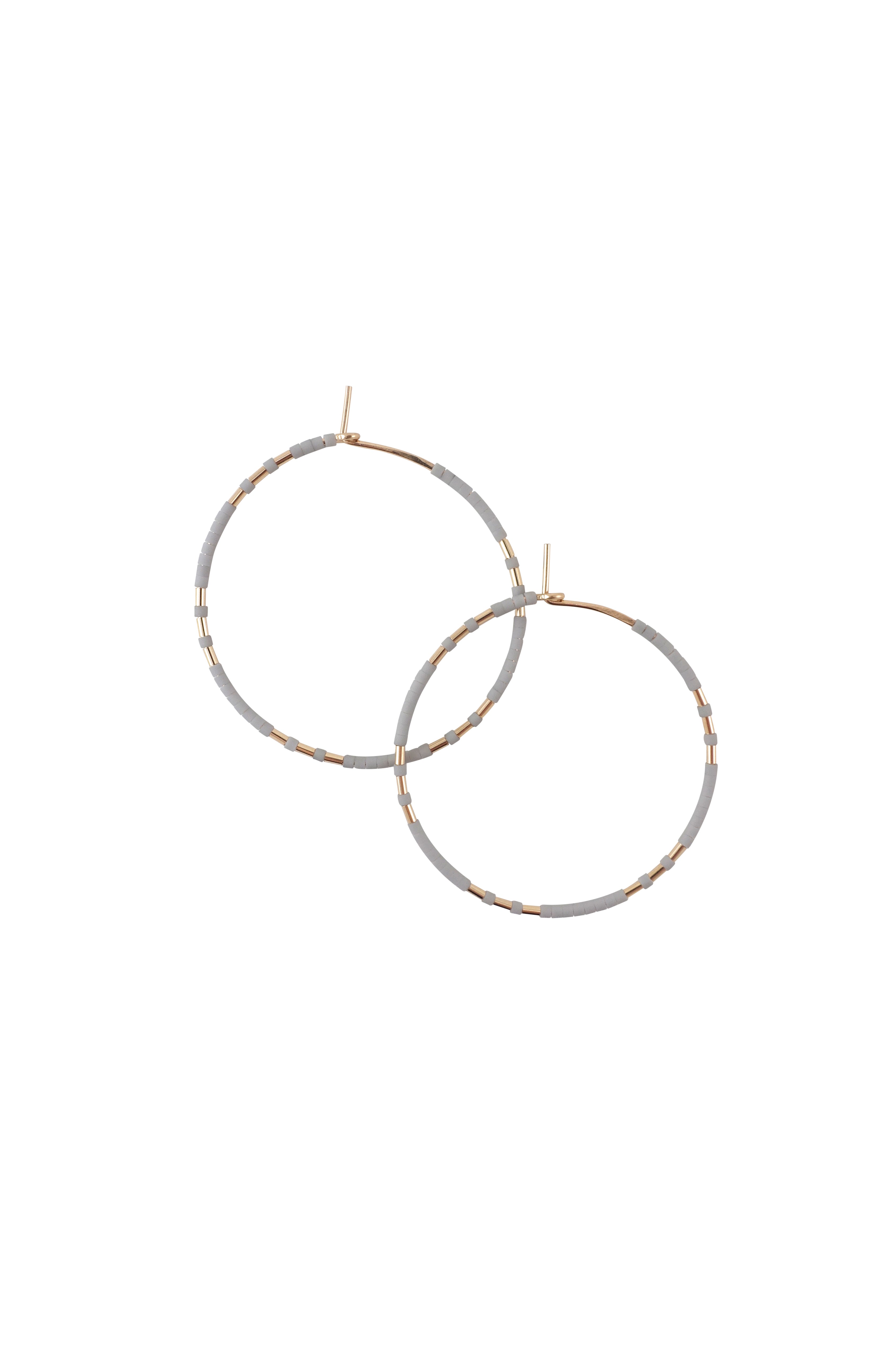 Chaldene Hoops, Mist - Abacus Row Handmade Jewelry
