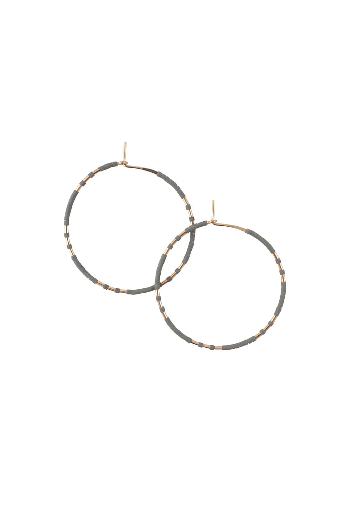 Chaldene Hoops, Rain - Abacus Row Handmade Jewelry