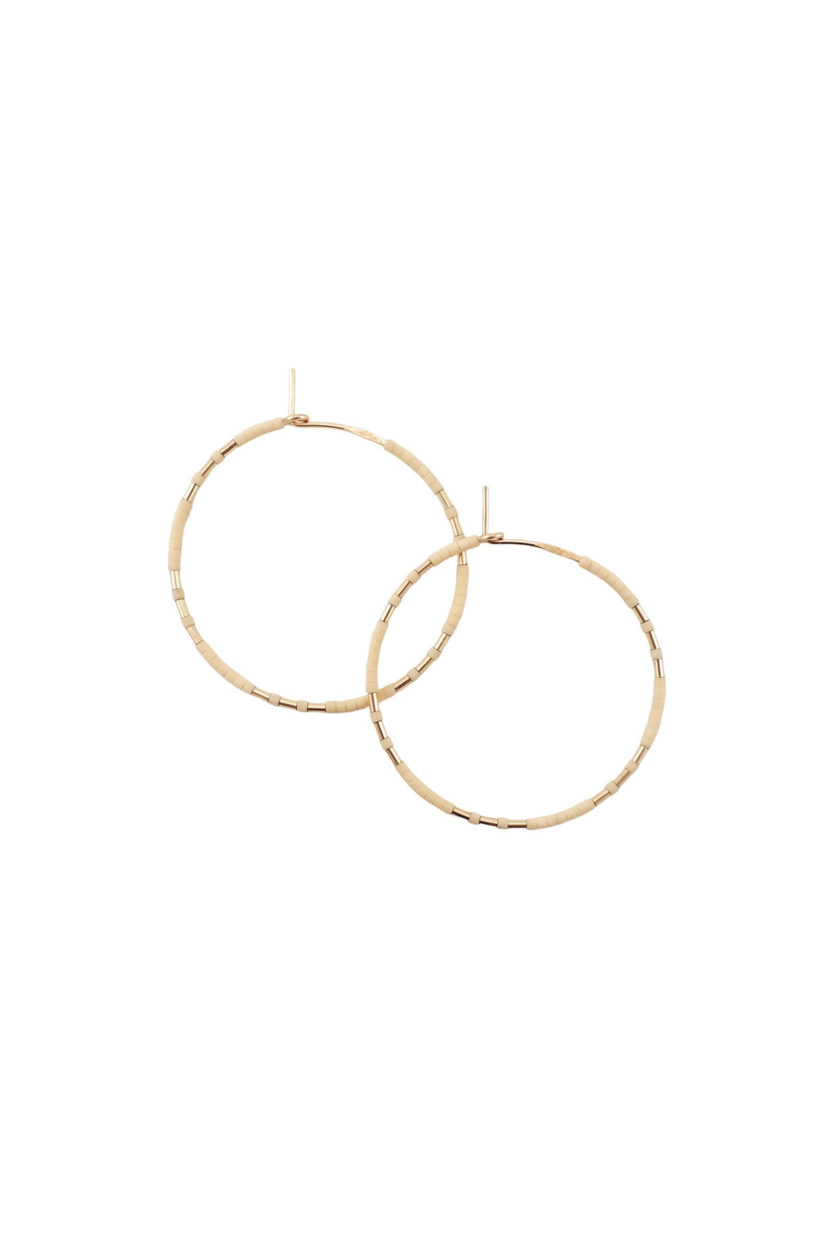 Chaldene Hoops in Oyster by Abacus Row Handmade Jewelry