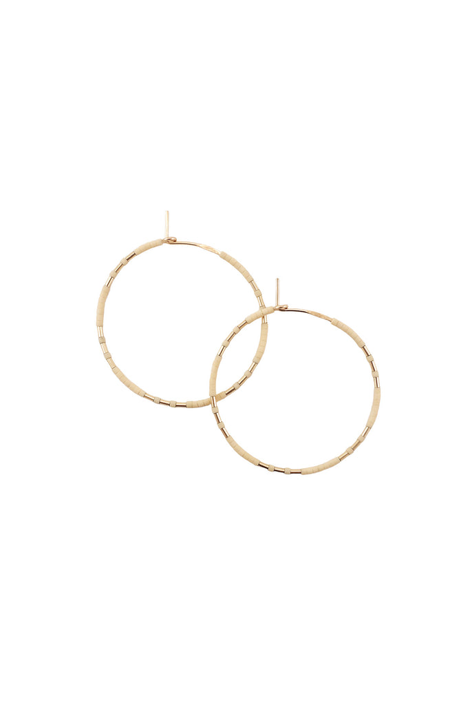 Chaldene Hoops in Oyster by Abacus Row Handmade Jewelry