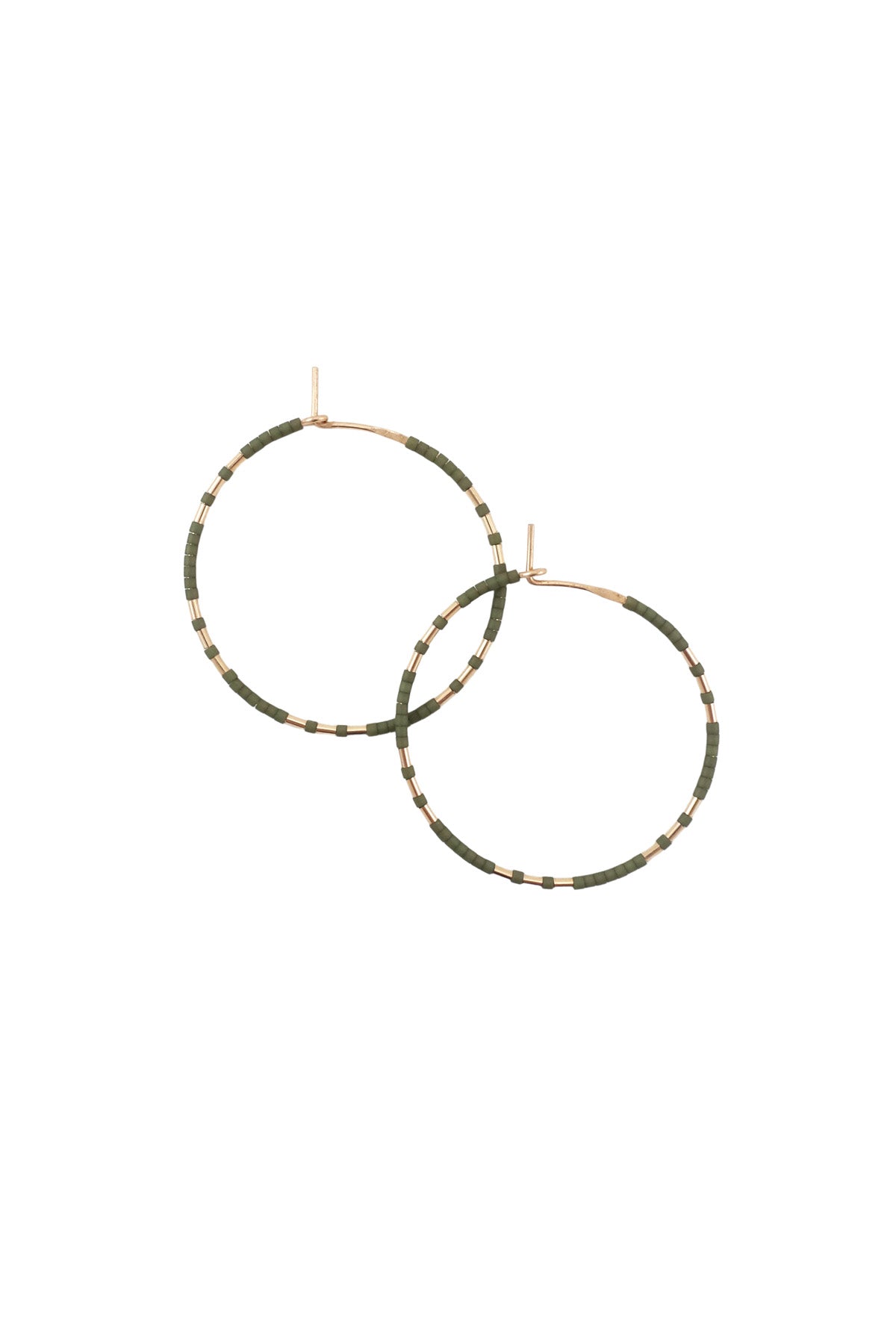 Chaldene Hoops in Palm by Abacus Row Handmade Jewelry