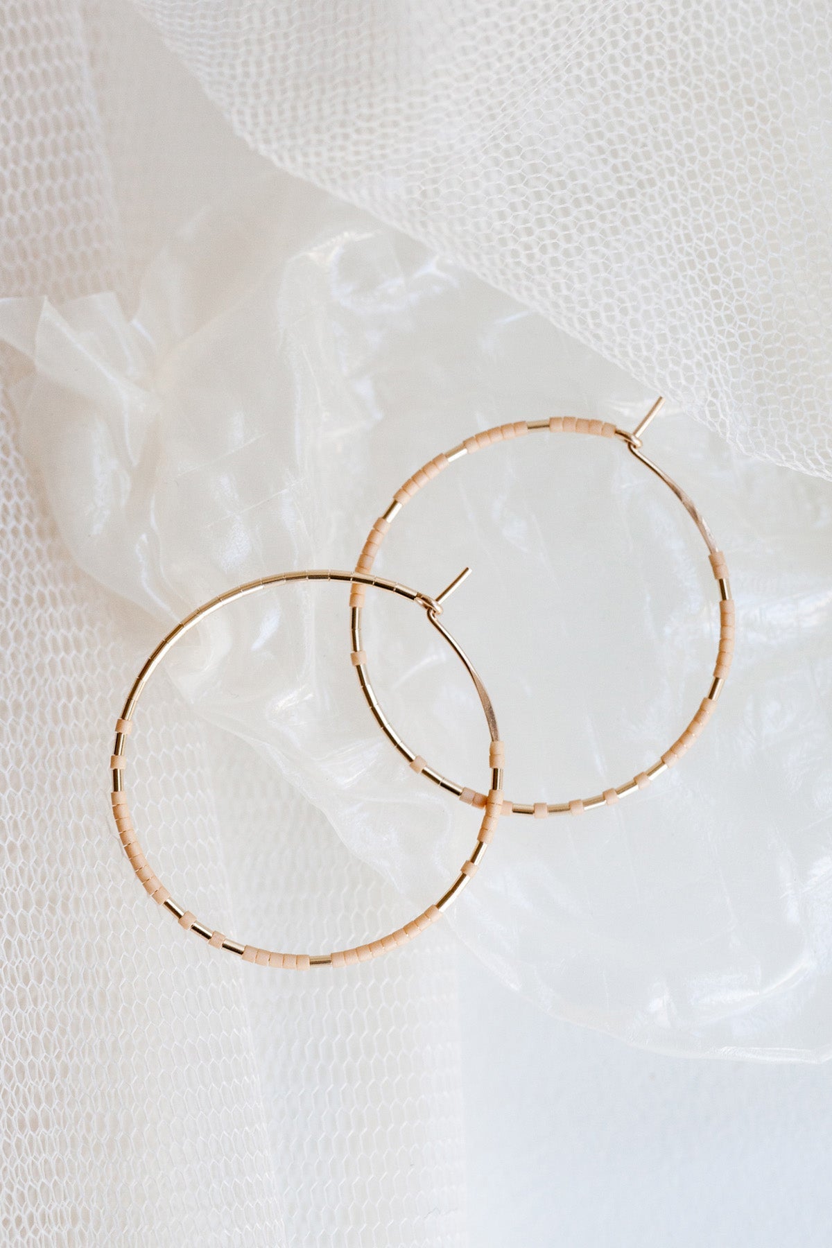 Peach Pan Earrings by Abacus Row Handmade Jewelry