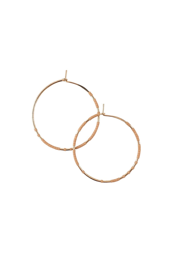 Pan Hoops, Peach - Abacus Row Handmade Jewelry