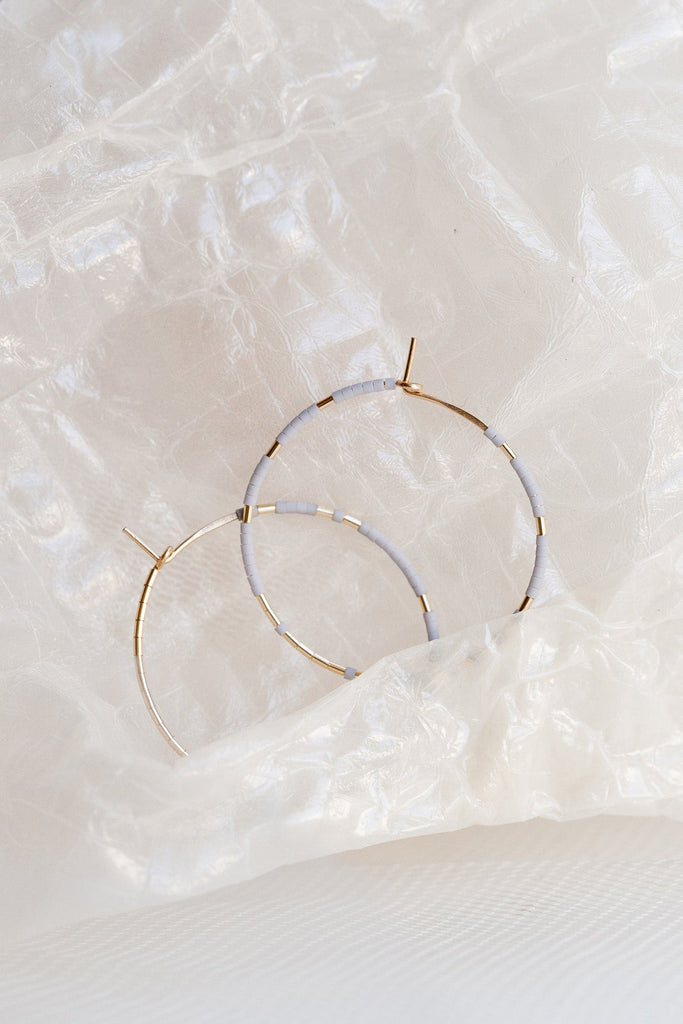 Pan Hoops Mist - Abacus Row Handmade Jewelry