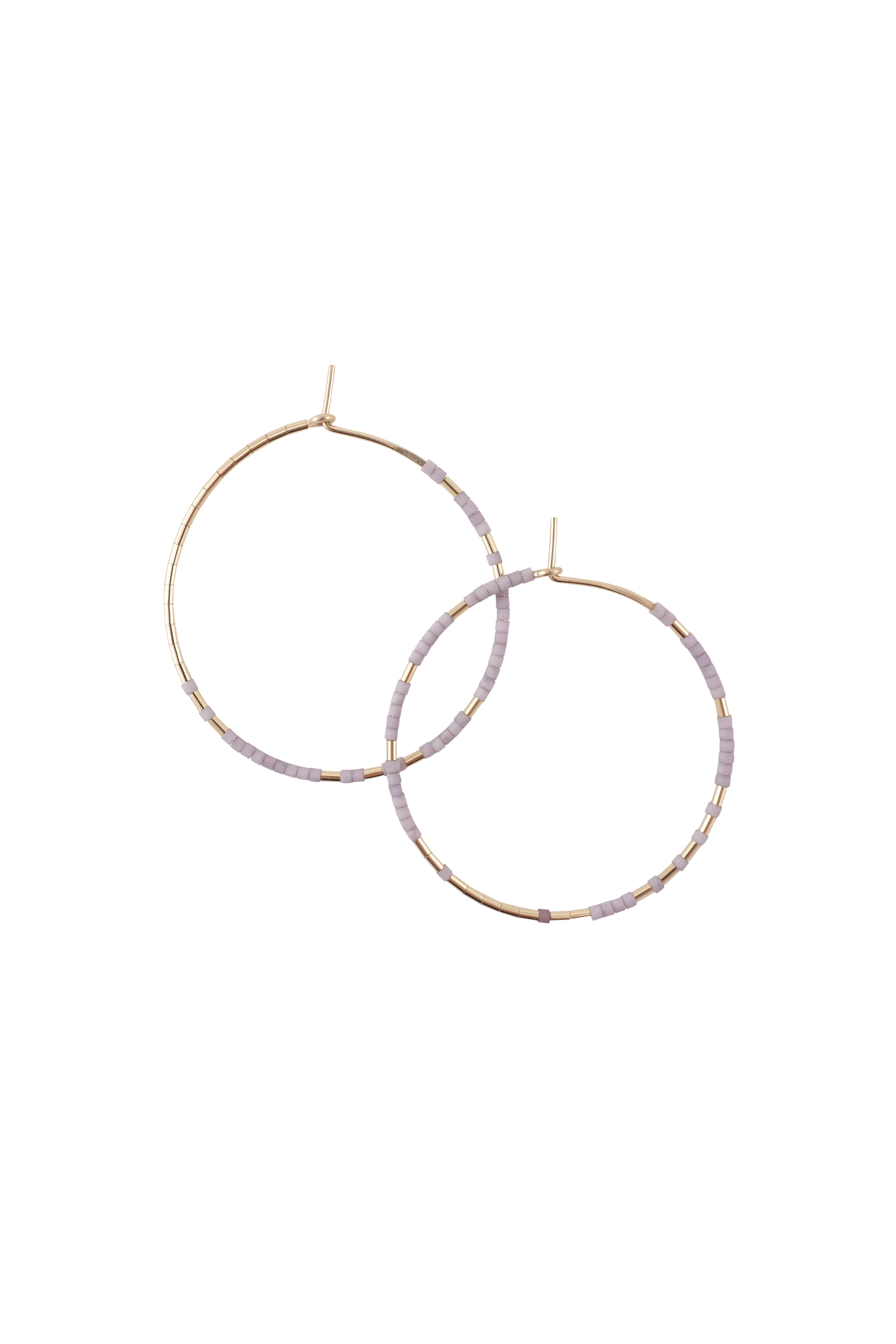 Wisteria Pan Hoop Earrings by Abacus Row Handmade Jewelry