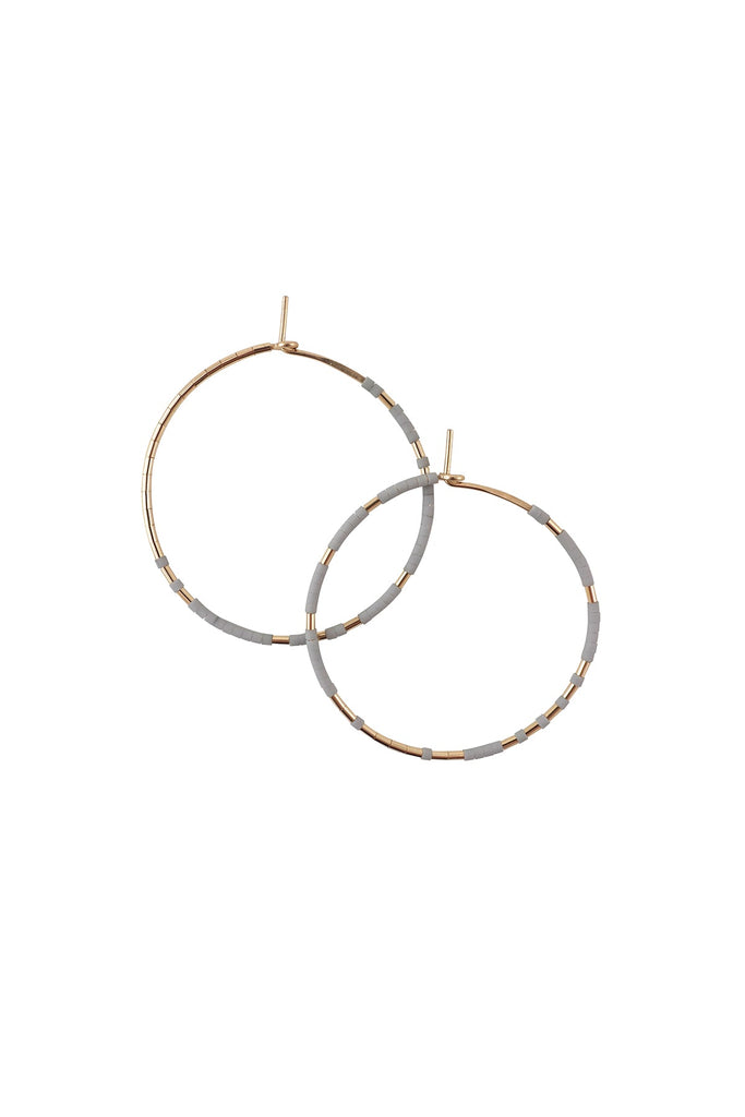 Pan Hoops, Mist - Abacus Row Handmade Jewelry