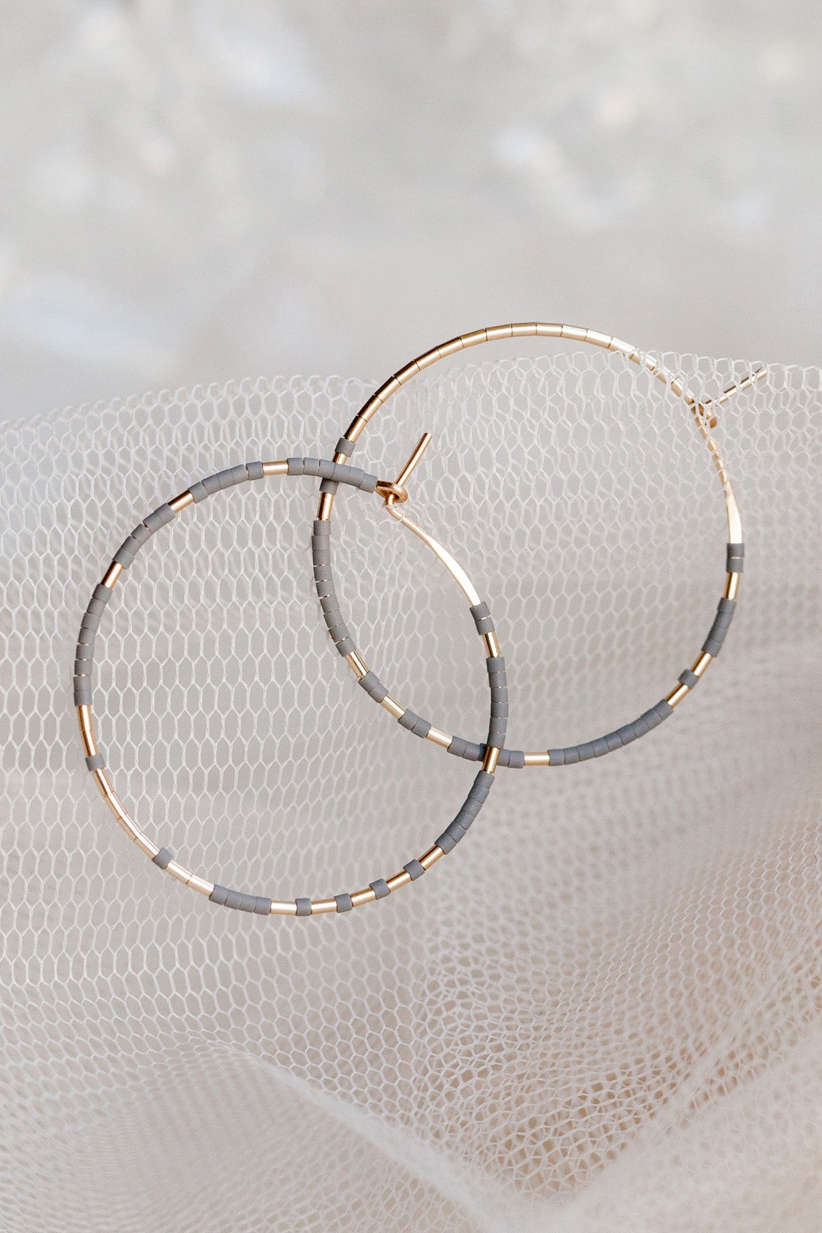 Pan Hoops, Rain - Abacus Row Handmade Jewelry