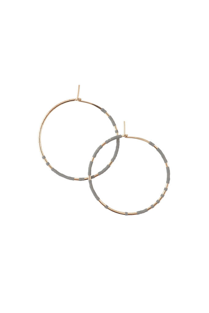 Pan Hoops, Rain - Abacus Row Handmade Jewelry