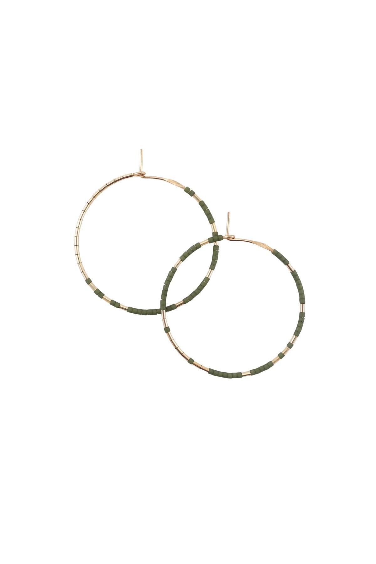 Pan Hoops in Palm by Abacus Row Handmade Jewelry