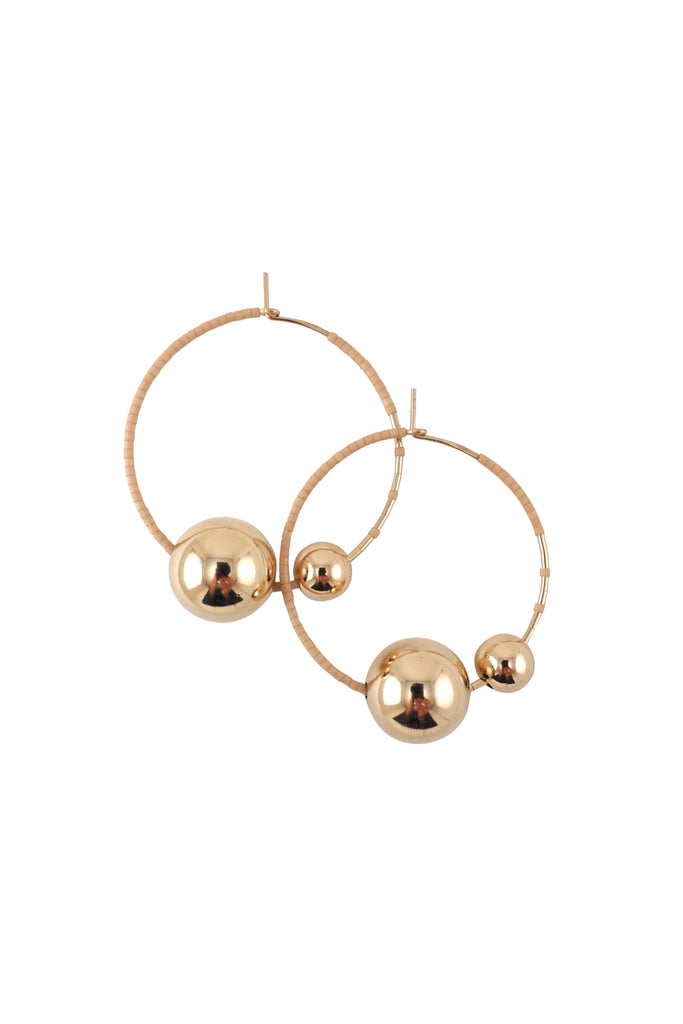 Kari Hoops, Peach - Abacus Row Handmade Jewelry