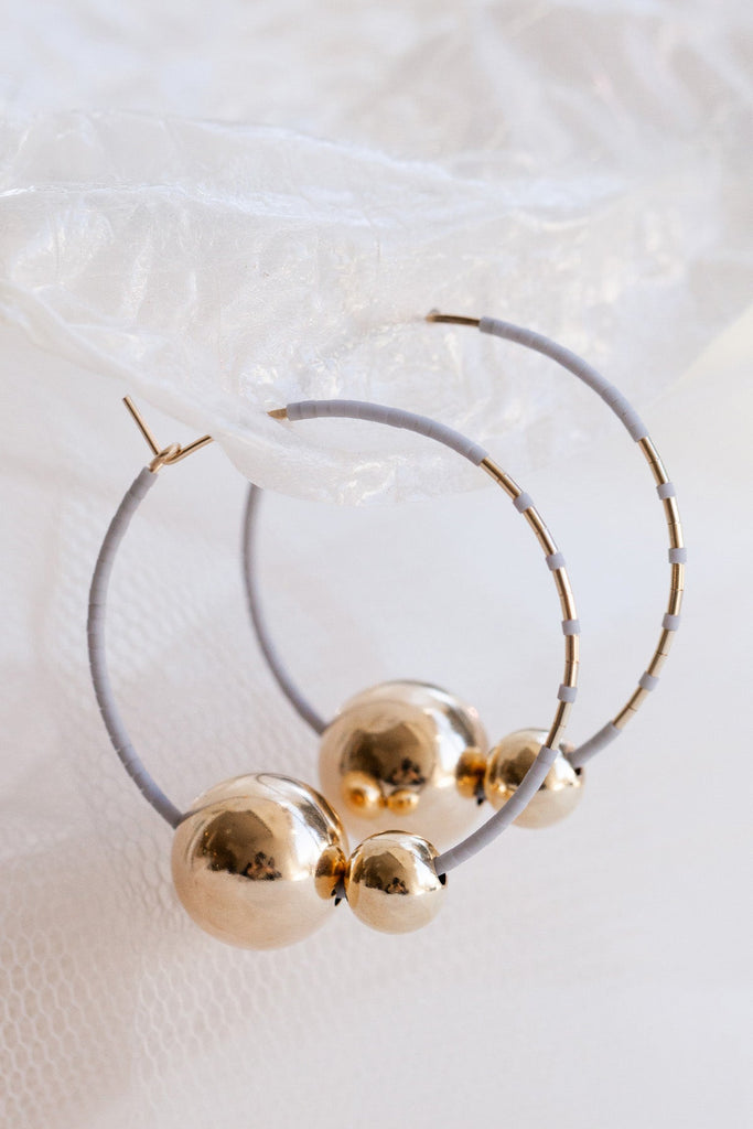 Kari Hoops, Mist - Abacus Row Handmade Jewelry