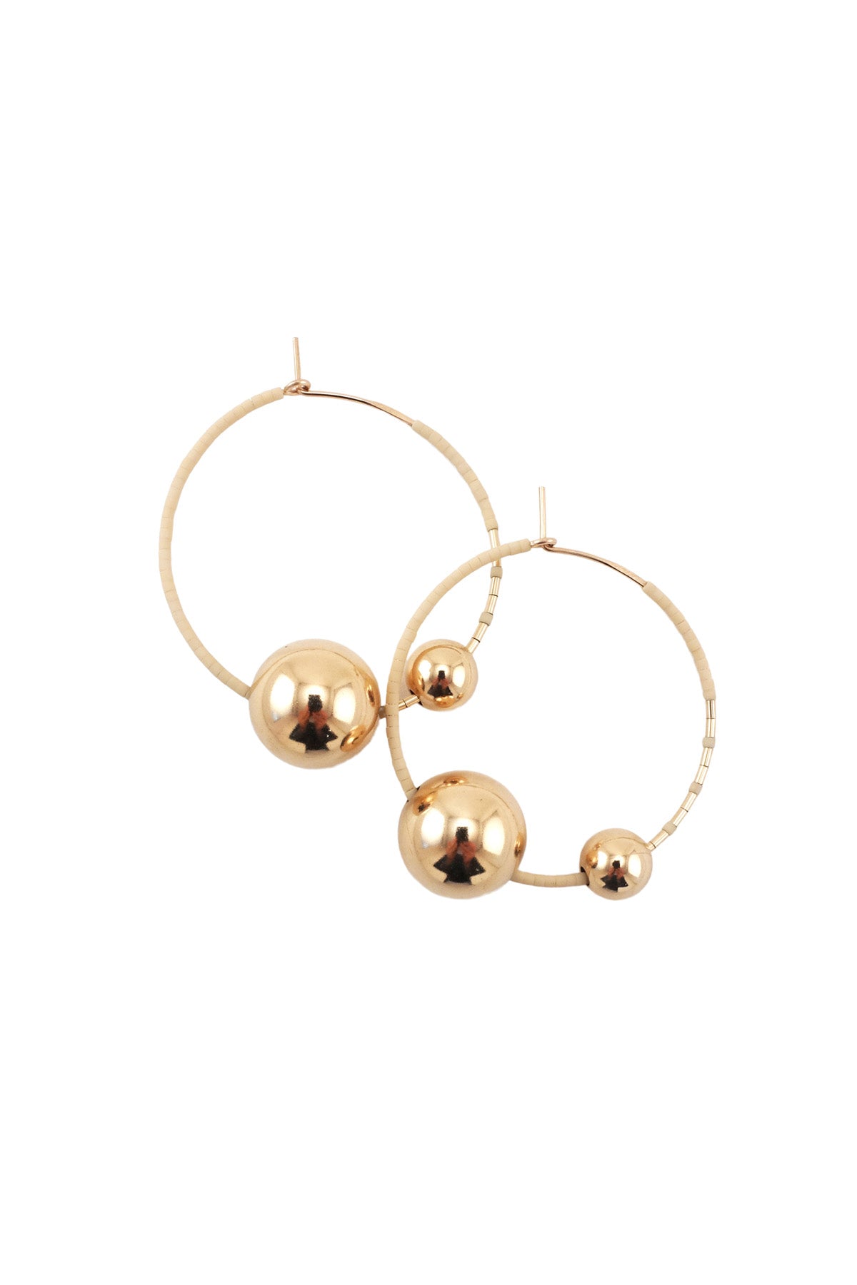 Kari Hoops in Oyster by Abacus Row Handmade Jewelry