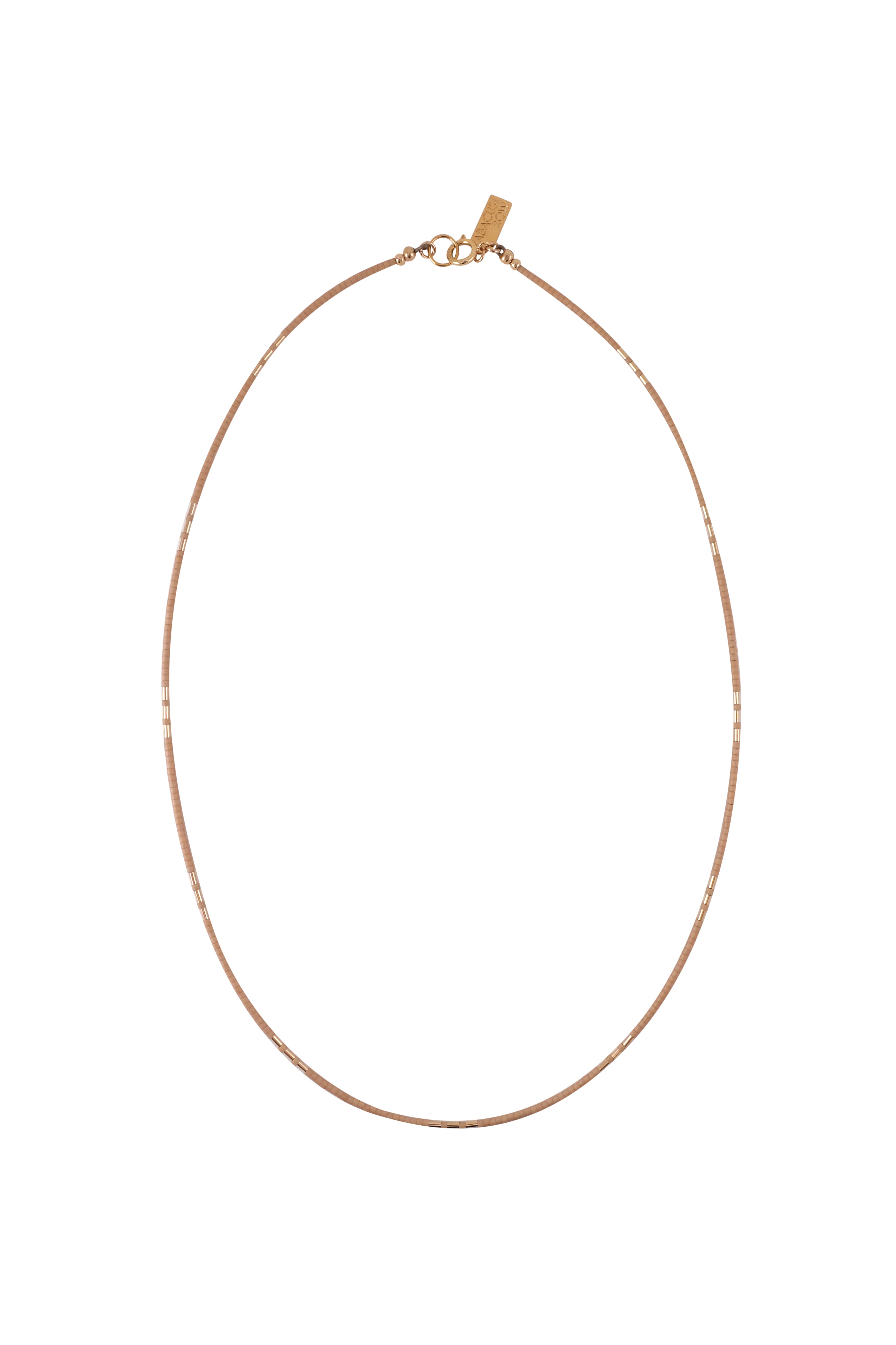 Carme Necklace in Peach by Abacus Row Handmade Jewelry