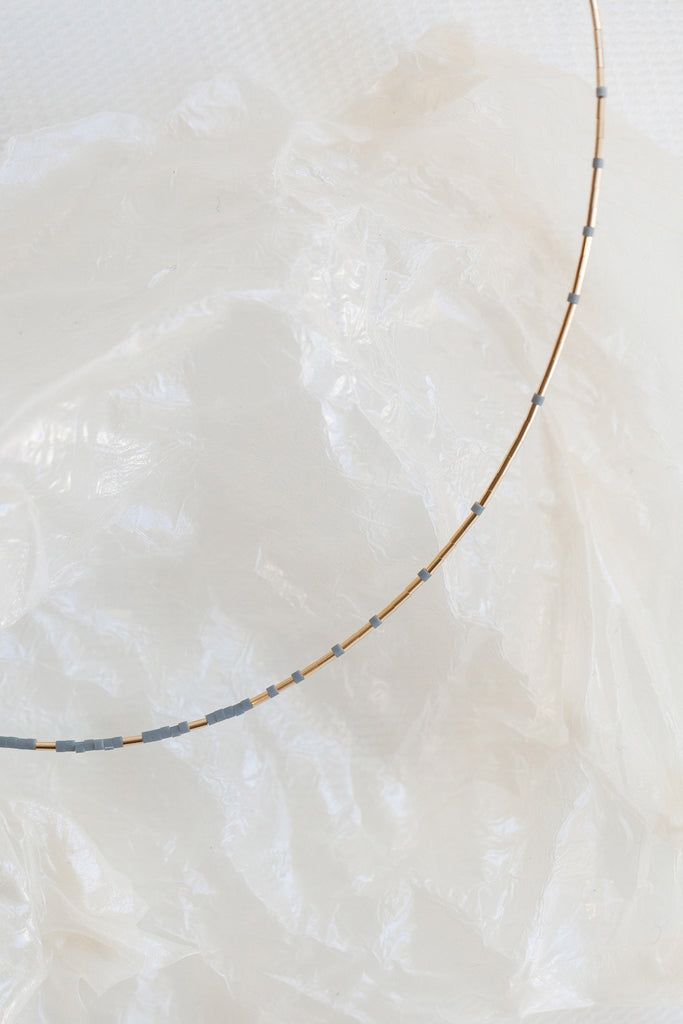 Arche Necklace, Mist Detail - Abacus Row Handmade Jewelry
