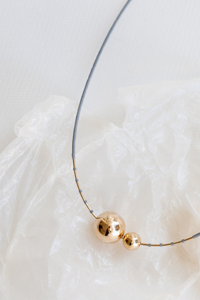 Mimas Necklace, Rain Detail - Abacus Row Handmade Jewelry
