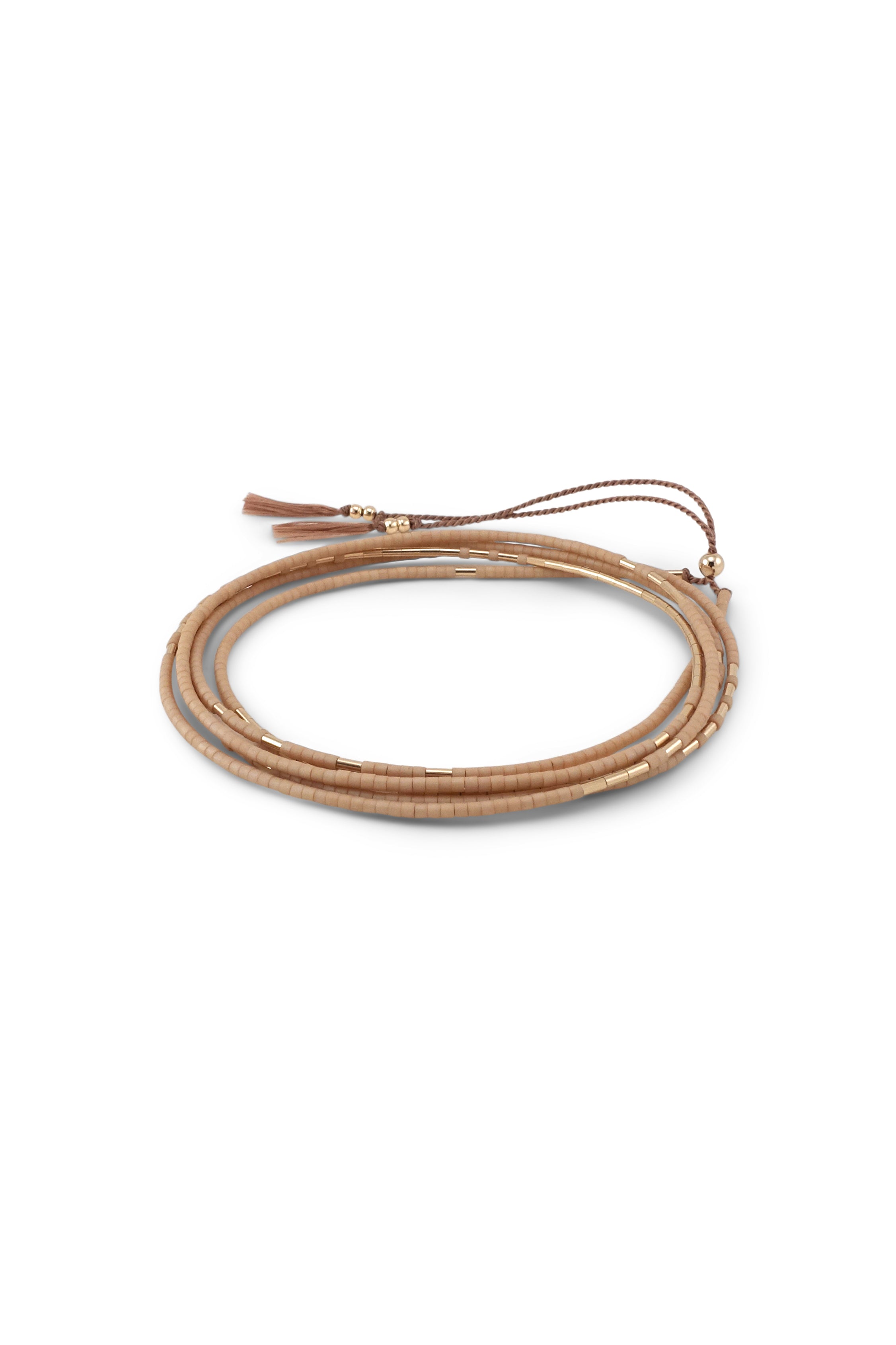 Neso Wrap, Peach - Abacus Row Handmade Jewelry