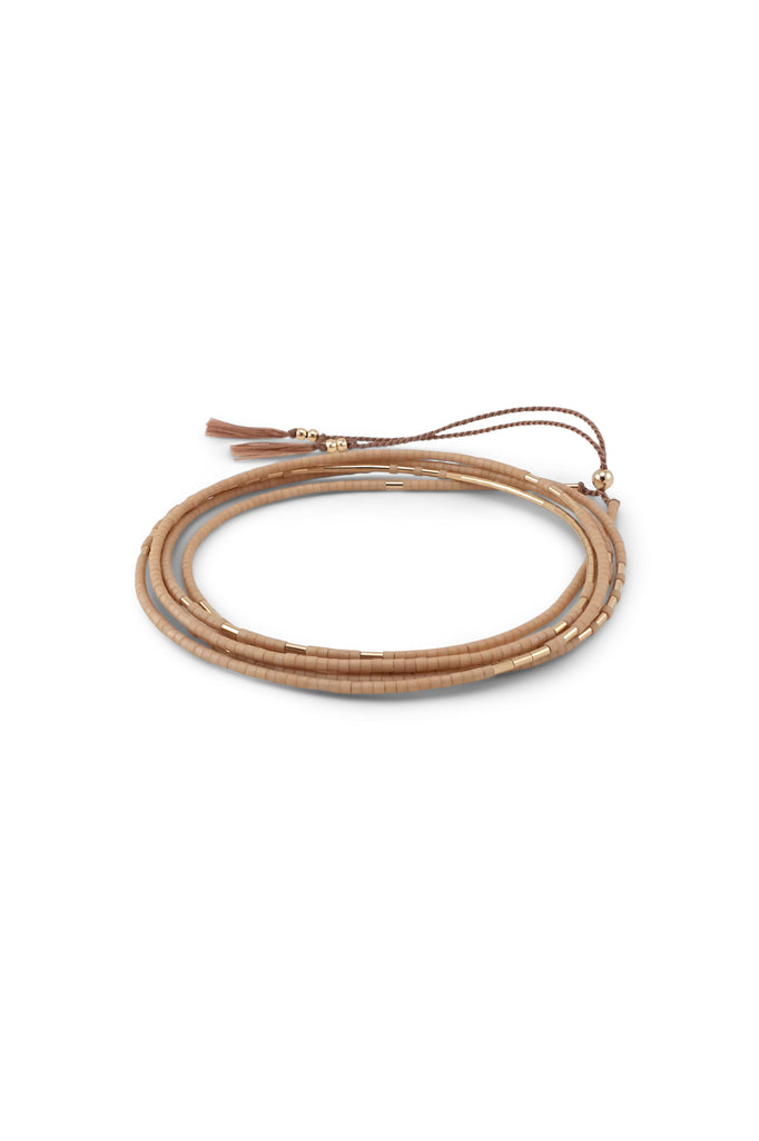 Neso Wrap, Peach - Abacus Row Handmade Jewelry