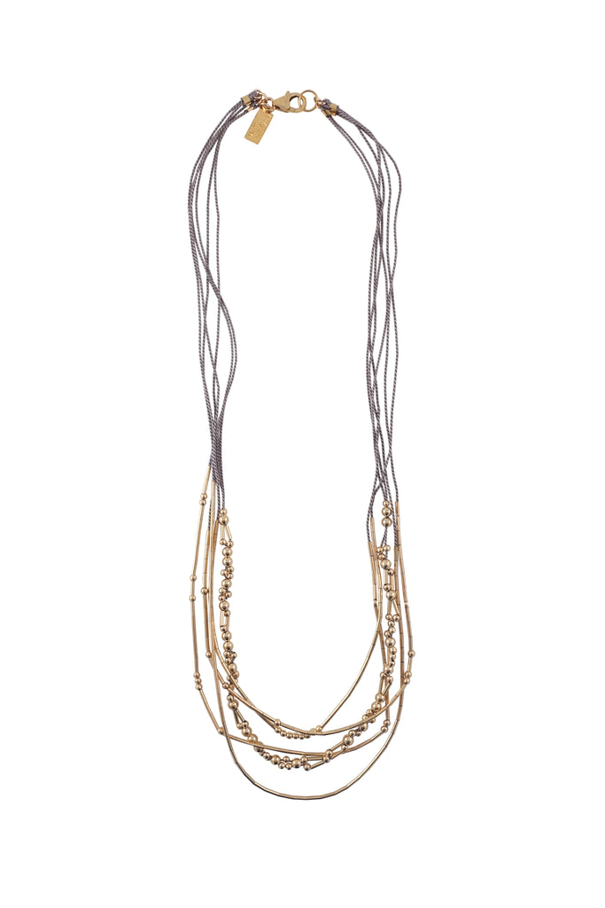 Crux Necklace, grey - Abacus Row Handmade Jewelry