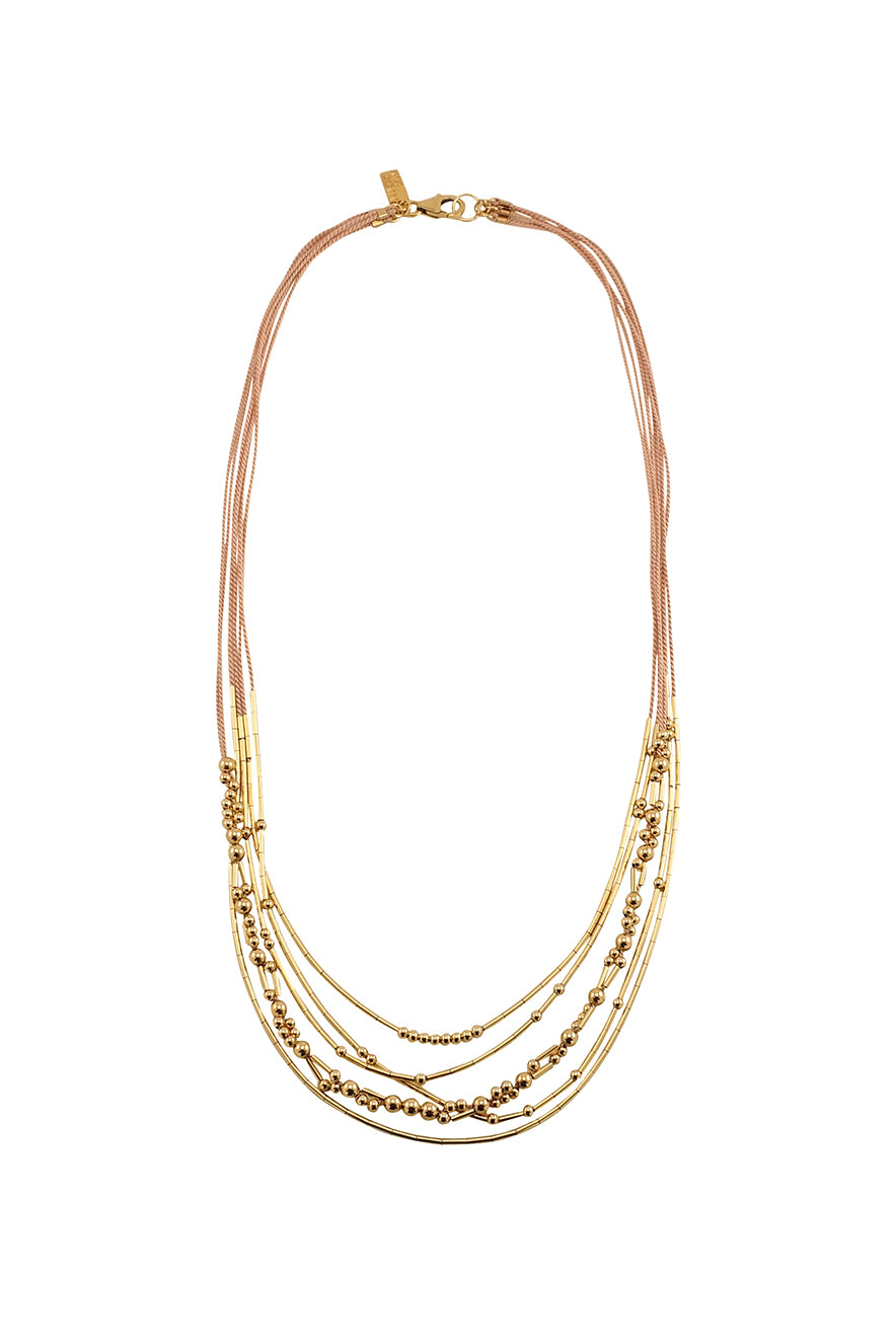 Crux Necklace, blush - Abacus Row Handmade Jewelry